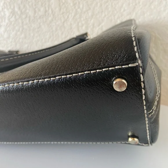 Kate Spade New York Black Leather Double Zip Tote - Picture 3 of 9